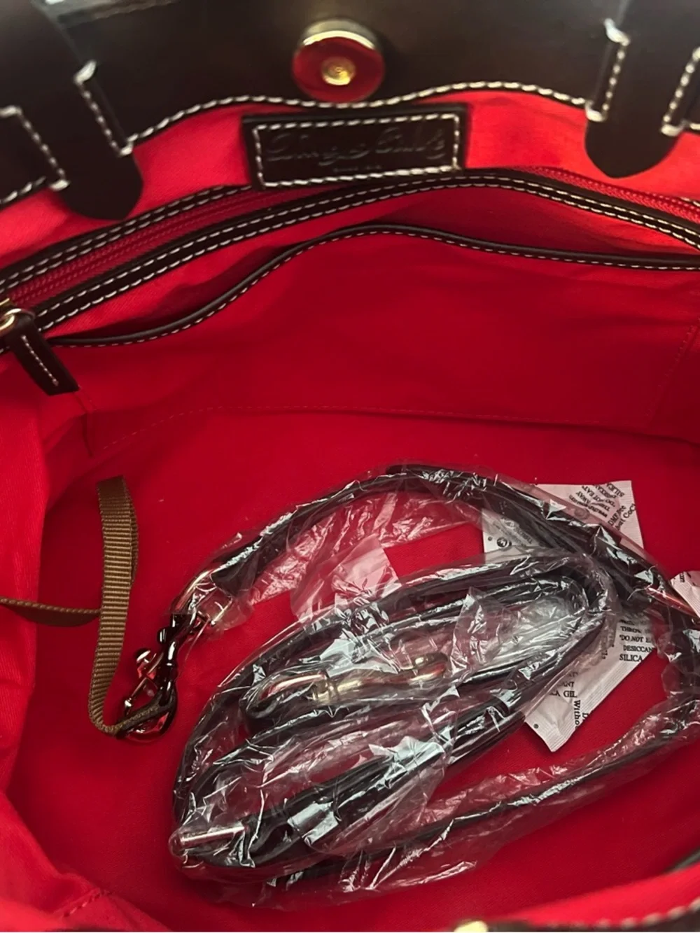 Dooney & Bourke Dusty Blue Textured Tote and Wallet Set - Picture 9 of 13